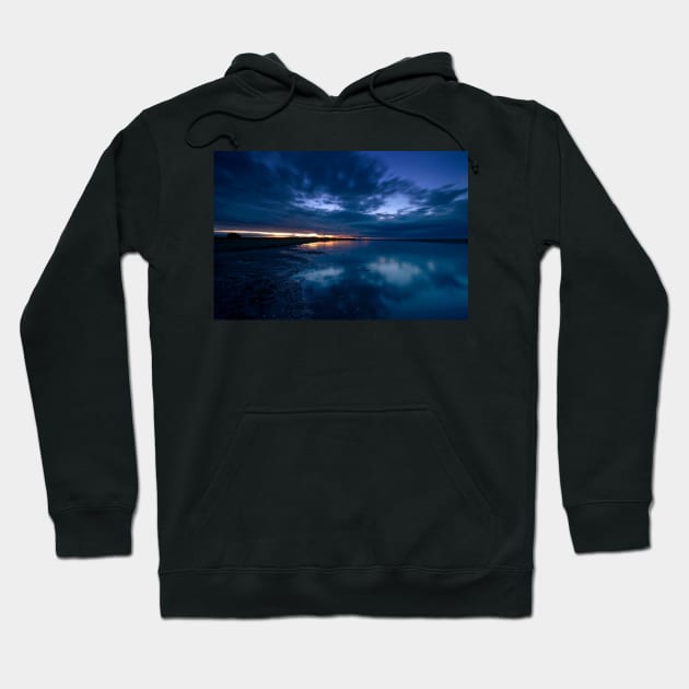 Holy Island Causeway - Sunset Hoodie by Nigdaw